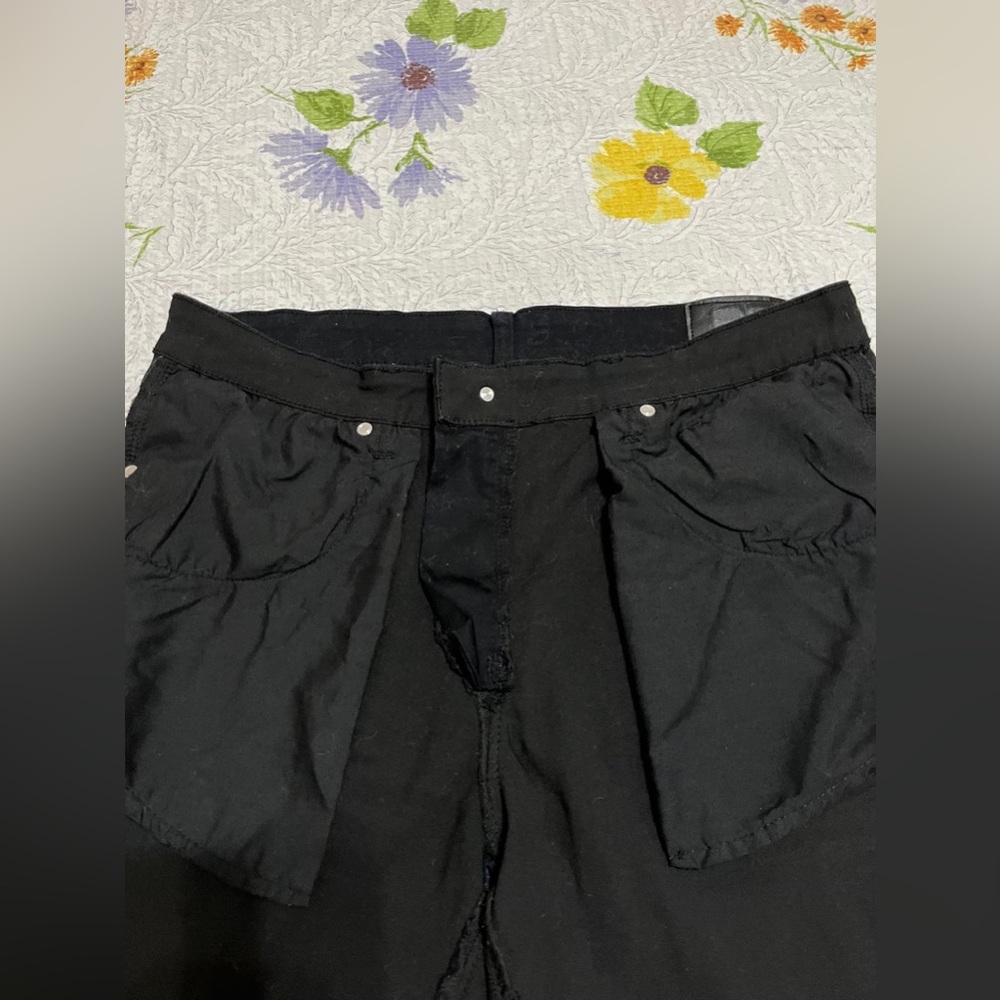 (H) Benjamin Black Men's Black Denim Shorts - Picture 5 of 12